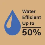 Water Efficient Up To 50%